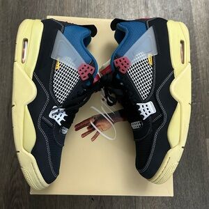 Jordan Black and Blue Sneakers Sporty Design